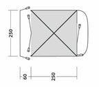 Veranda a cupola, Pine Hills, Outwell (175-200cm altezza per il fissaggio)