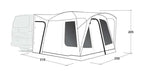 Veranda a cupola, Pine Hills, Outwell (175-200cm altezza per il fissaggio)