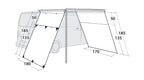 Pareti laterali, Fallcrest Outwell - per tendalini Van (Thule Omnistore, Fiamma, Dometic)